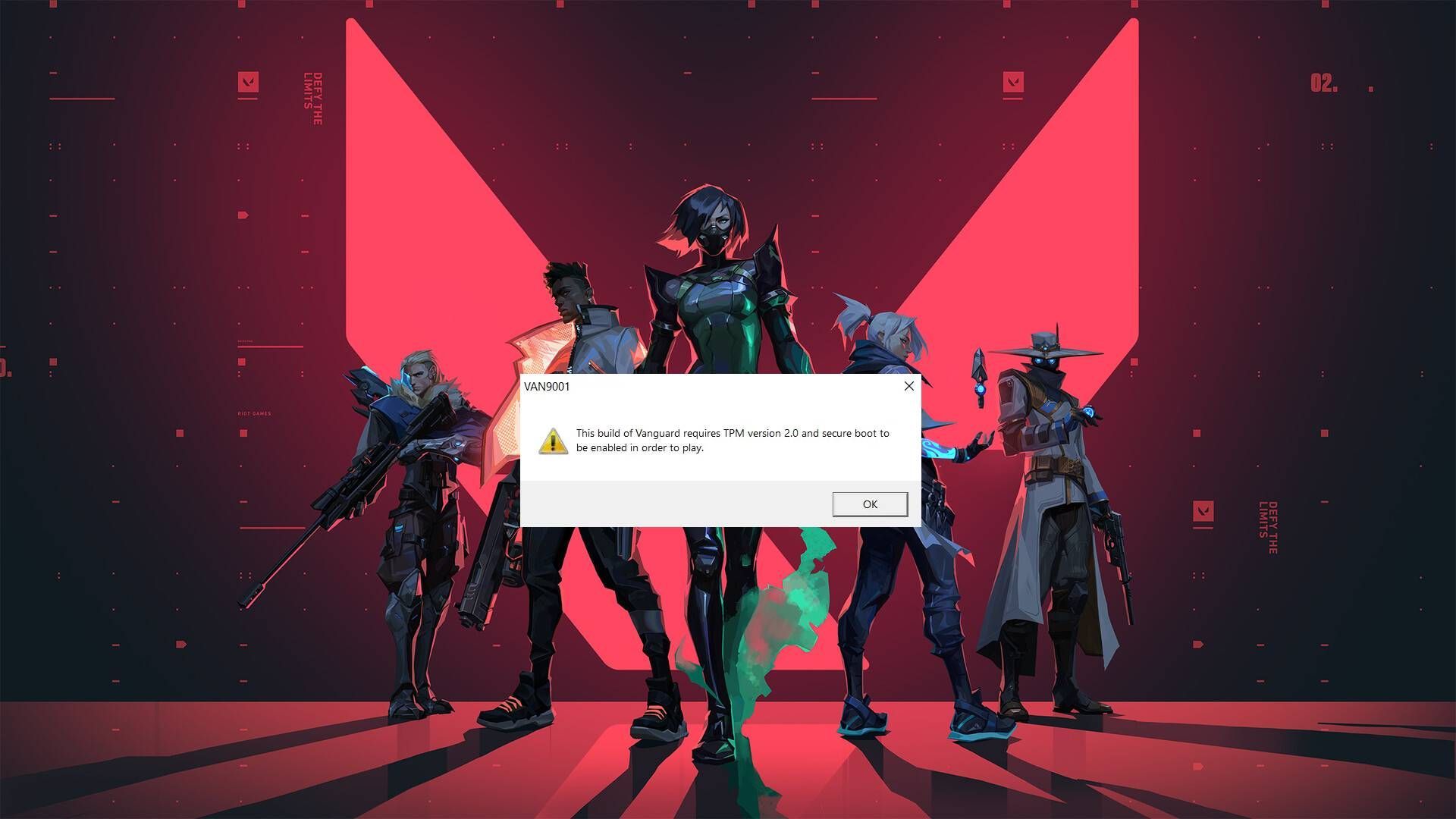 This version of vanguard requires windows 20h1. This build of Vanguard requires secure Boot to be enabled in order to Play valorant ё.