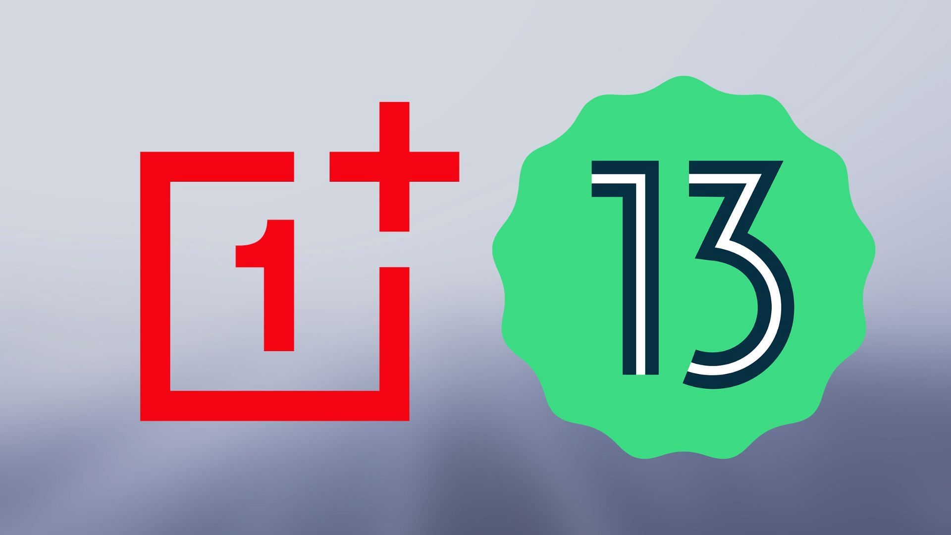 OnePlus and Android 13 logos (Image via OnePlus and Wikipedia)