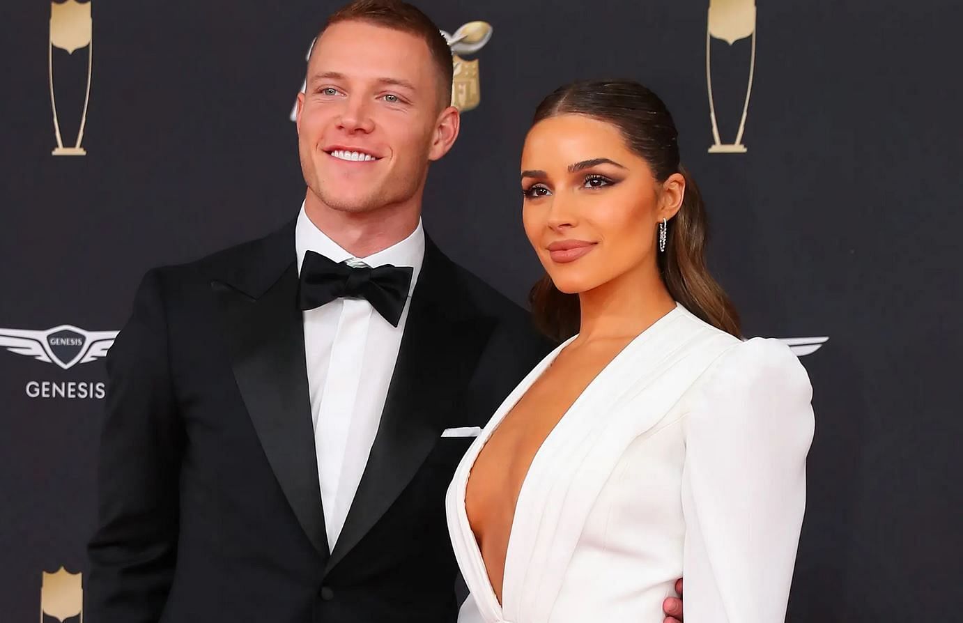 Carolina Panthers player Christian McCaffrey and Olivia Culpo