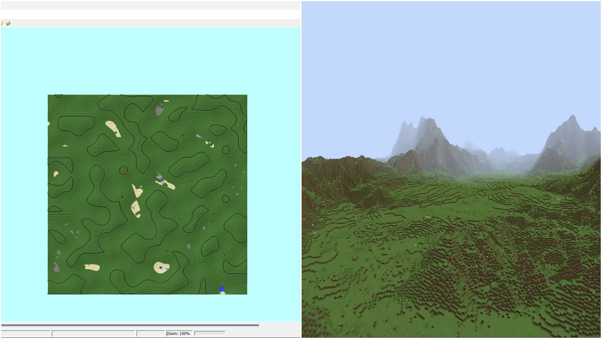 Players can create stunning terrains through WorldPainter tool for Minecraft (Image via Sportskeeda) 