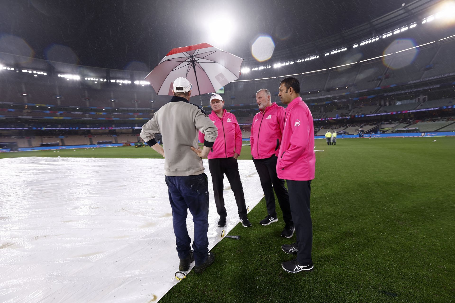 The New Zealand versus Afghanistan game was washed out without a ball being bowled.