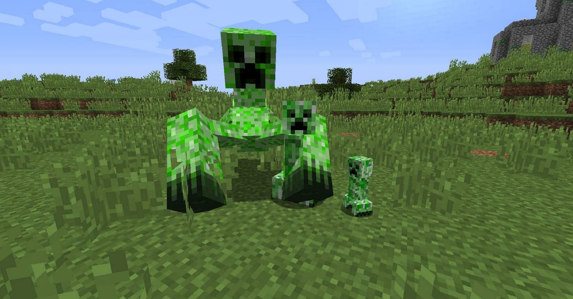 An example of a large mutant creeper (Image via Minecraft)