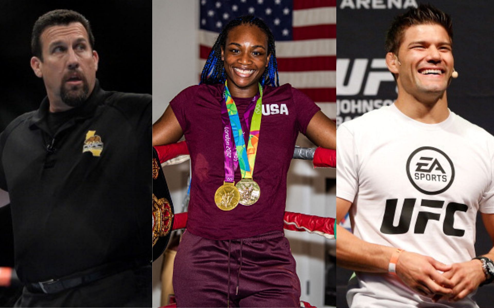 John McCarthy (left), Claressa Shields (middle), and Josh Thomson (right)(Images via Getty)