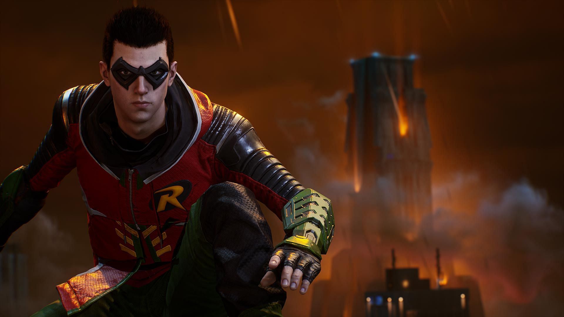 Robin might not be as tanky as Nightwing or Red Hood, but more than makes up for the lack of defensive attributes with his agility (Image via WB Games Montreal)