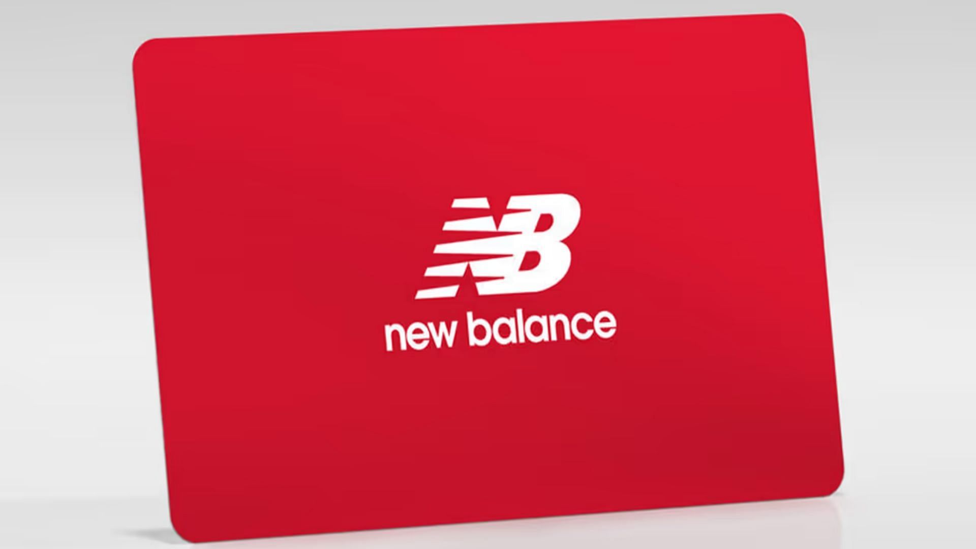New Balance logo over gift card (Image via New Balance)