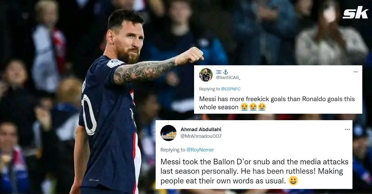 Fans were left in awe as PSG superstar Lionel Messi scored a stunning free-kick