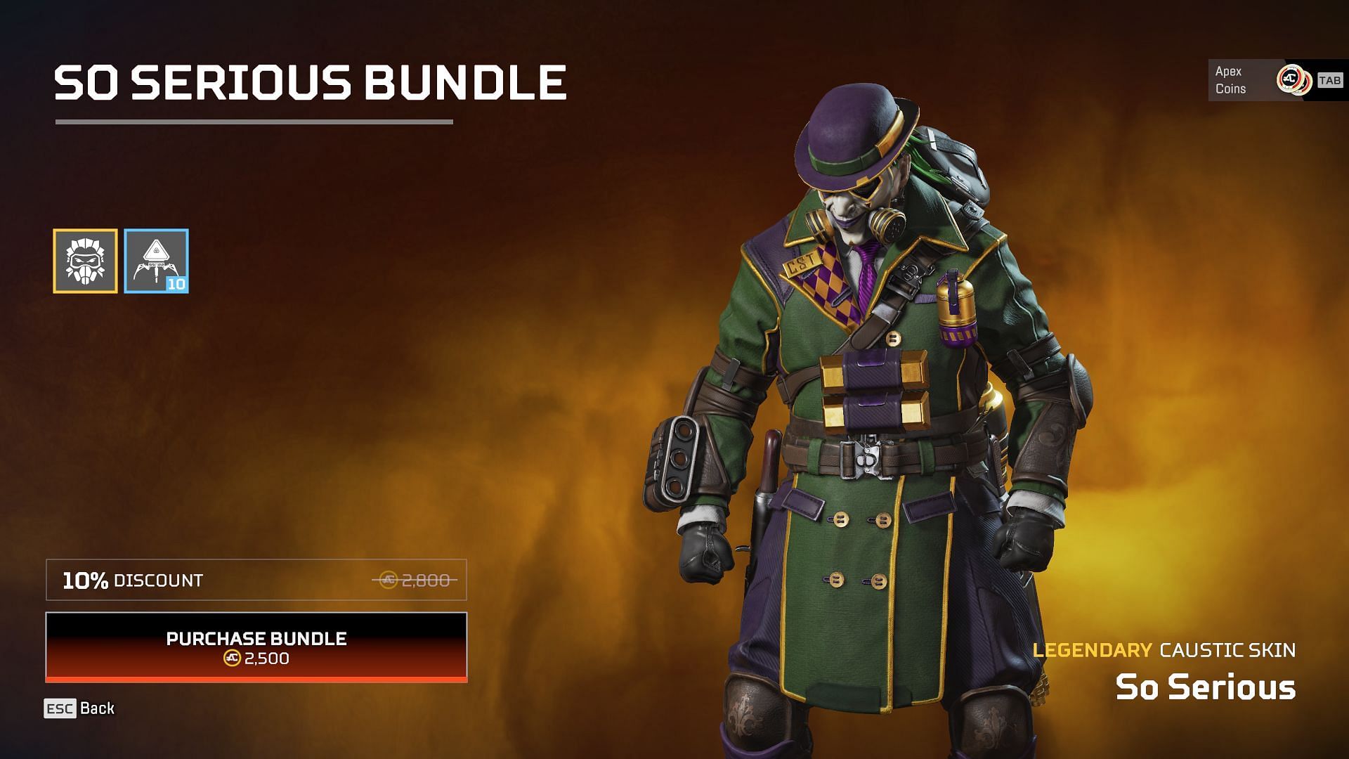 The So Serious legendary Caustic skin (Image via EA)