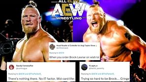 "When you order Brock Lesnar on wish" - Wrestling fans go nuts after rising AEW star continues his singles winning streak in a dominating fashion