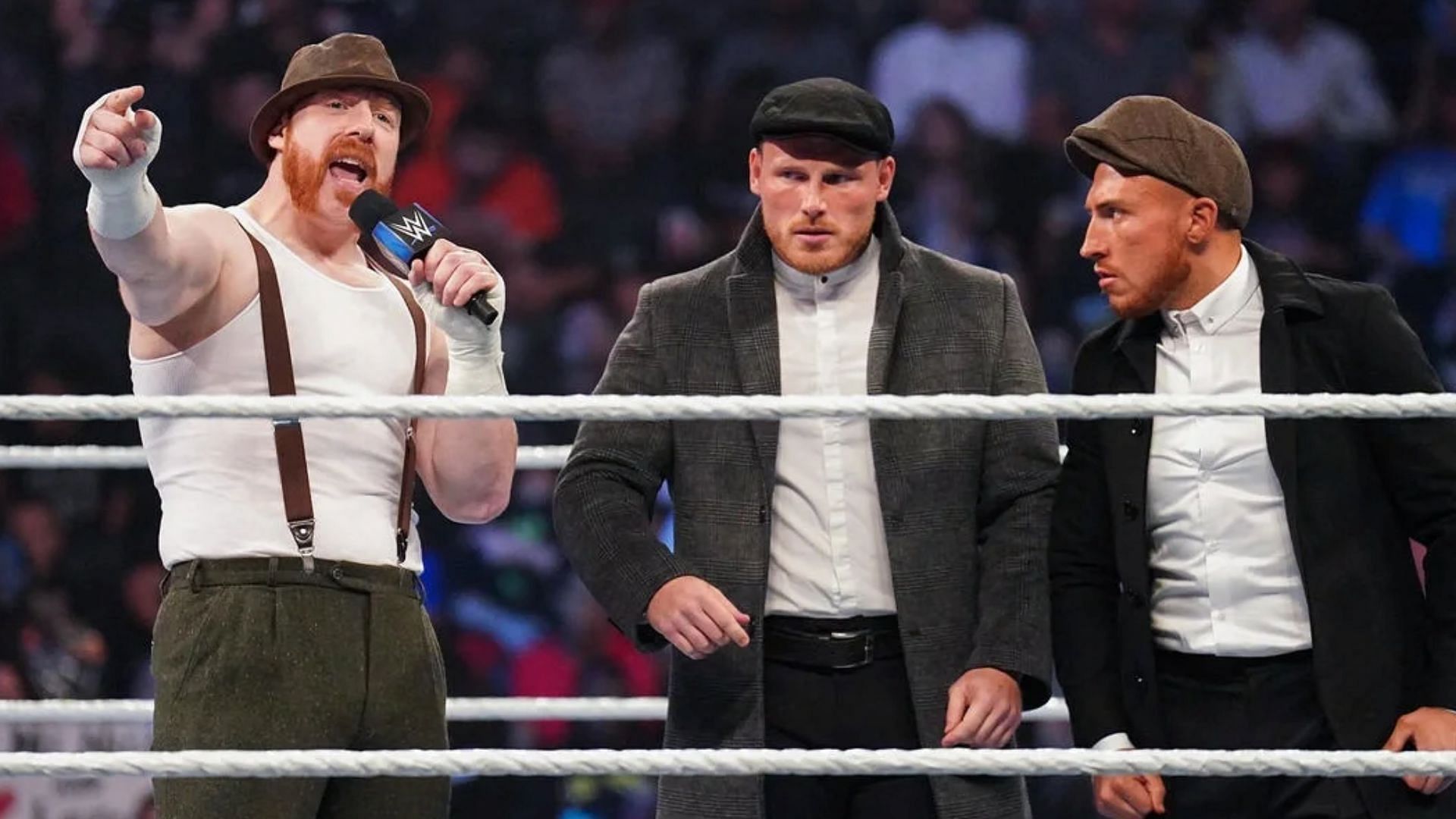 Sheamus and The Brawling Brutes cutting a promo in WWE