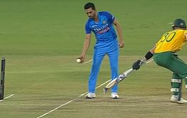 IND vs SA 2022: [Watch] Deepak Chahar almost runs out Tristan Stubbs at the non-striker's end in 3rd T20I