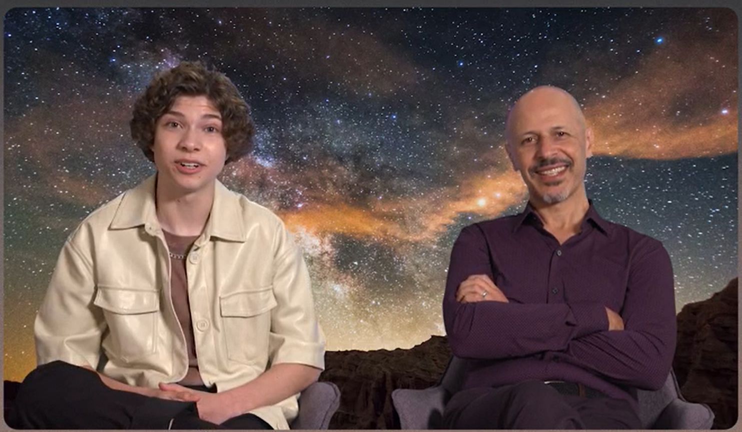 Maz Jobrani and Cole Keriazakos (Screenshot from official press conference)