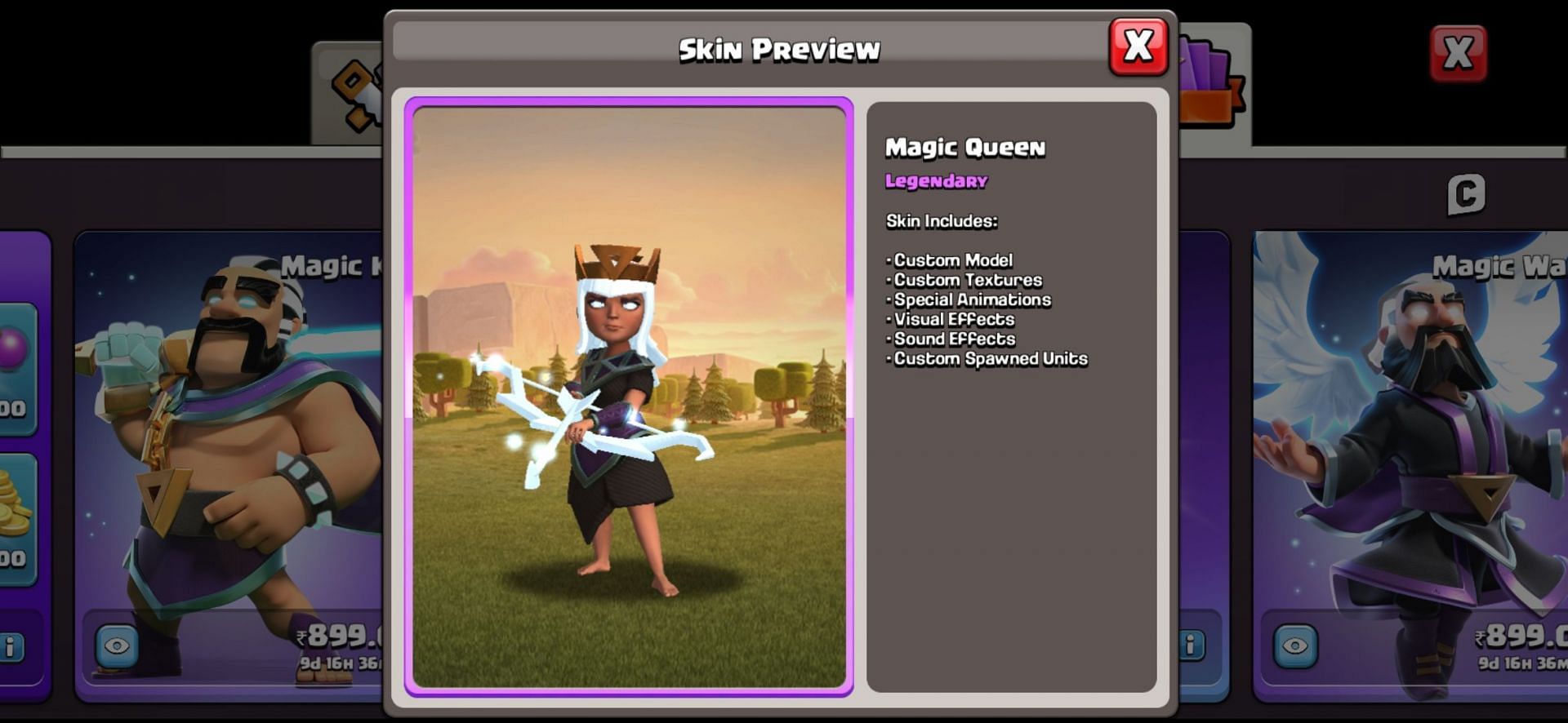Magic Queen hero skin in Clash of Clans (Image via Sportskeeda)