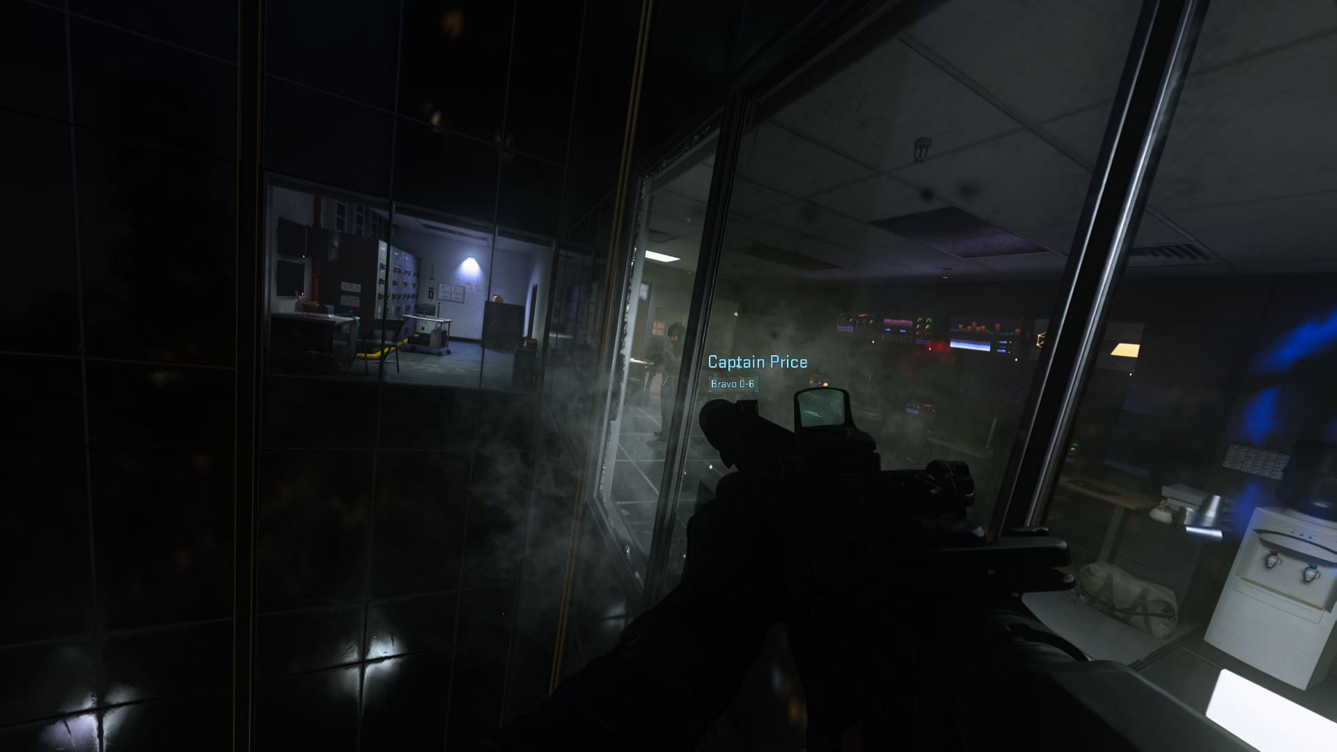 Price blowing up window in Modern Warfare 2 (Image via Activision)