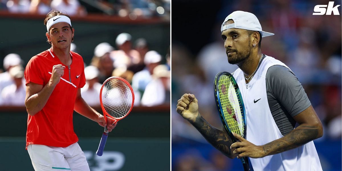 Taylor Fritz (L) and Nick Kyrgios.