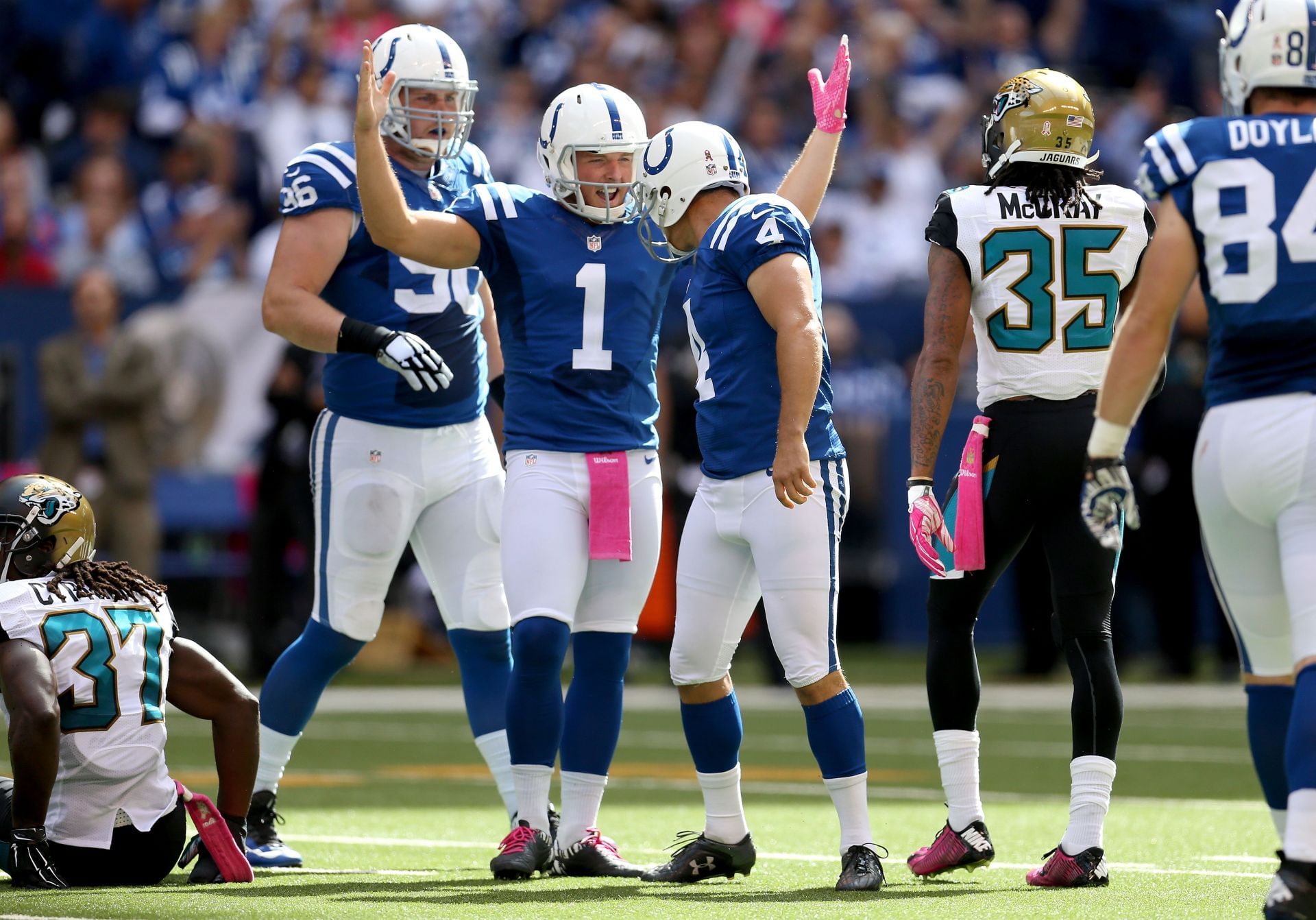 The punter with the Indianapolis Colts