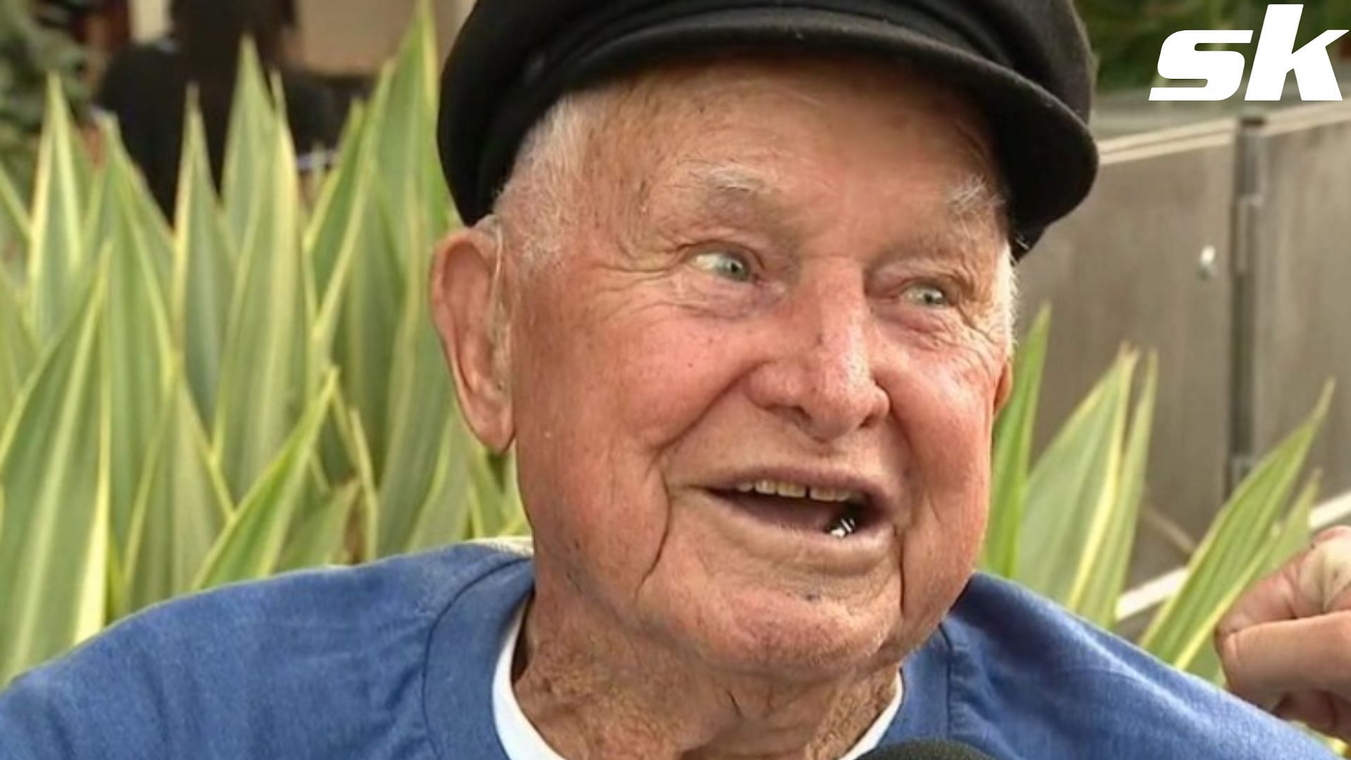 Travis Evans had a 100th birthday to remember after watching his first MLB game at Dodger Stadium