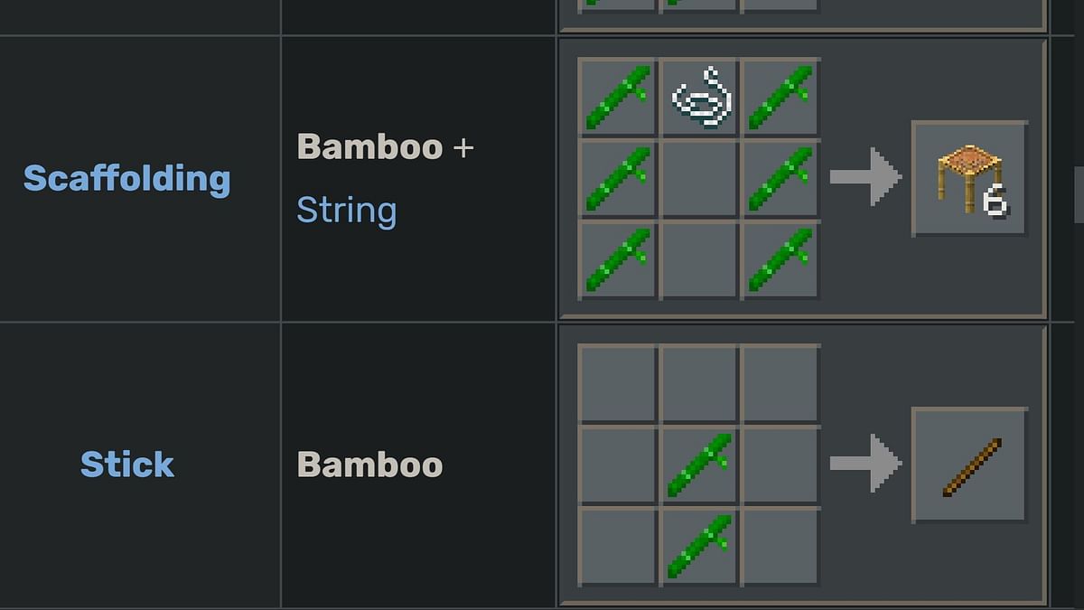 How to use bamboo in Minecraft 1.20