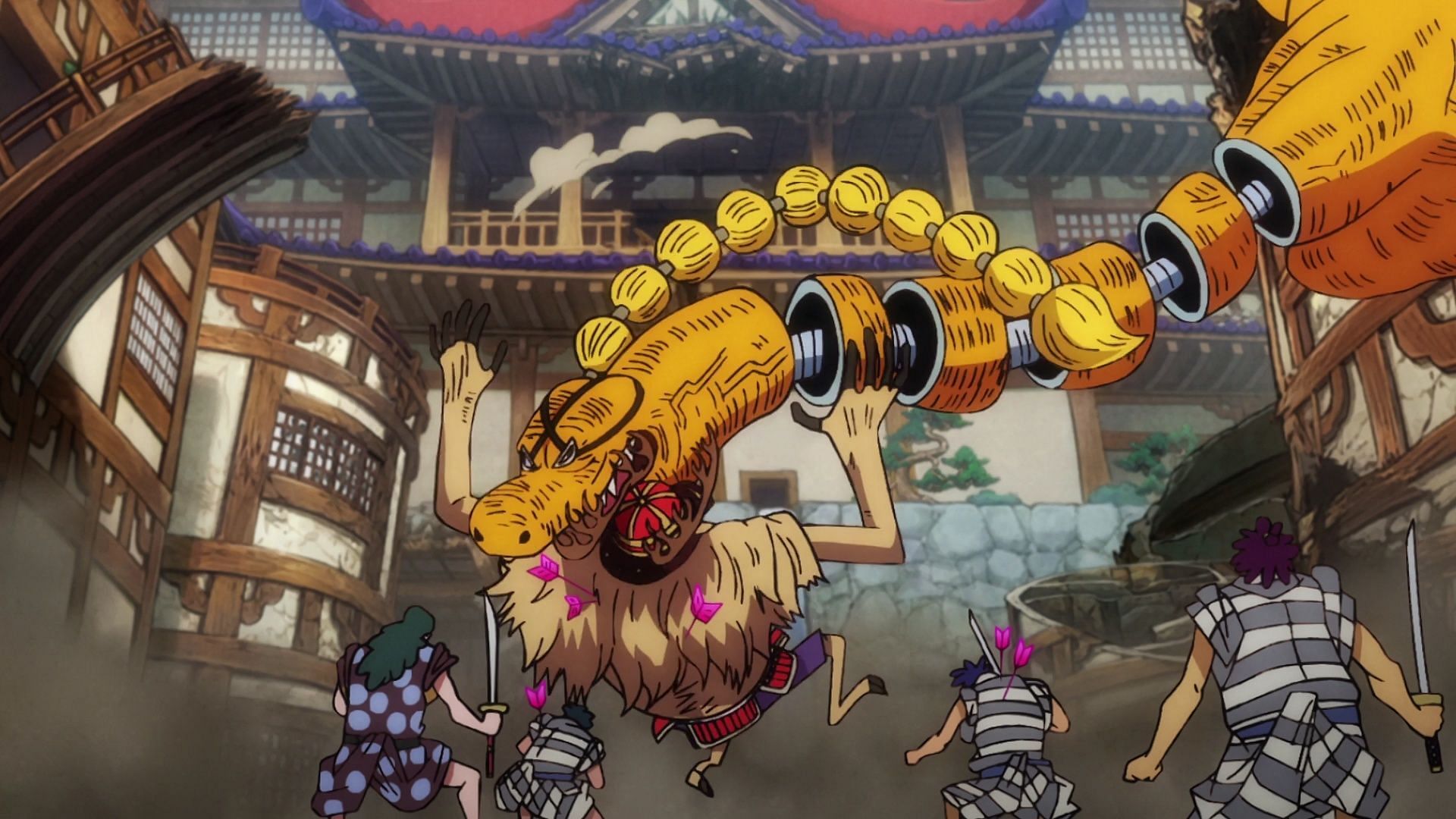 Queen attacking Chopper in One Piece (Image via Toei Animation)