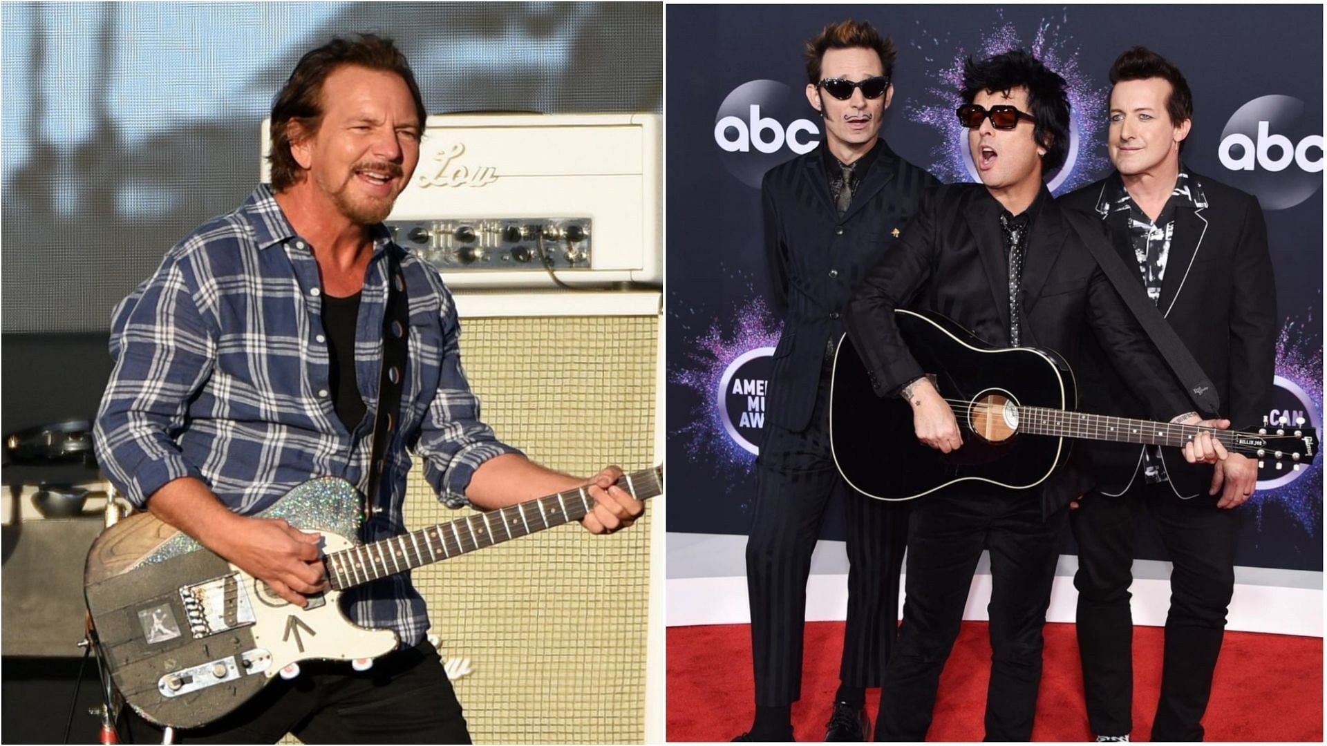 Eddie Vedder and Green Day are among the headliners for Innings festival for 2023. (Images via Getty)