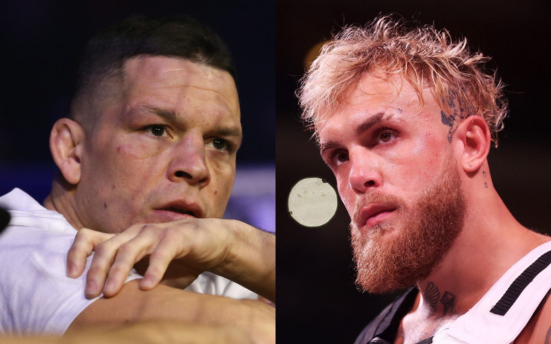 Nate Diaz (Left) and Jake Paul (Right)