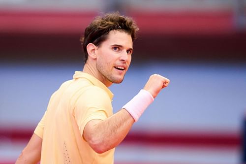 Dominic Thiem fistpumps during his quarterfinal match at the Gijon Open