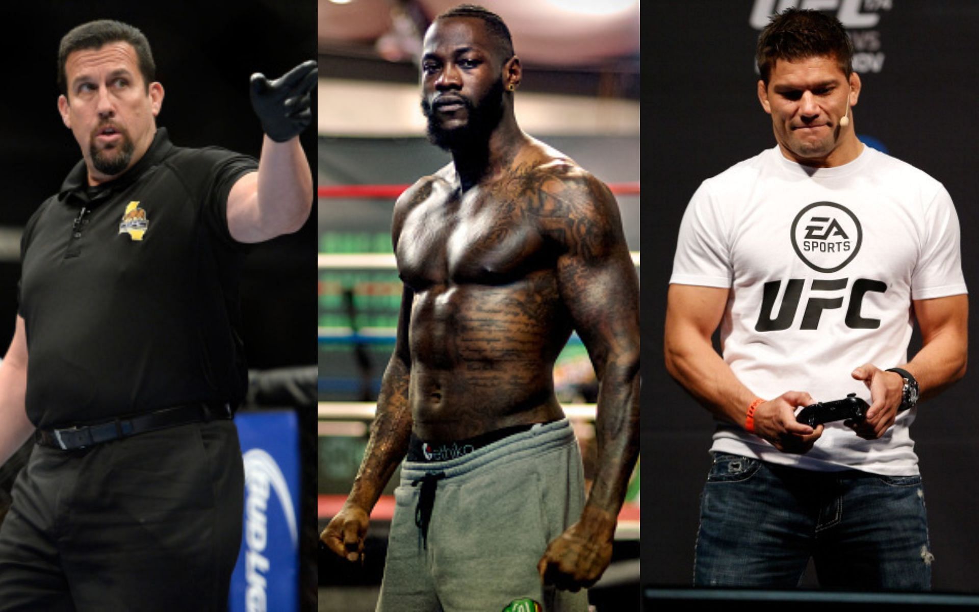 John McCarthy (left), Deontay Wilder (middle), and Josh Thomson (right)(Images via Getty)