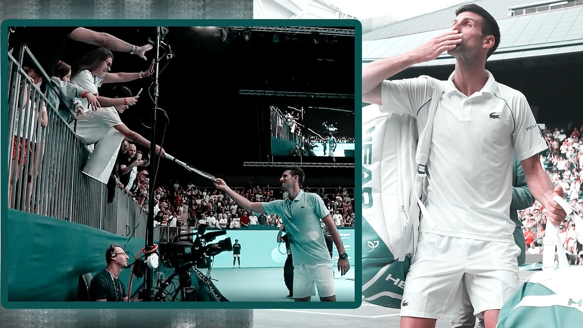 Novak Djokovic presents fan with personal racquet