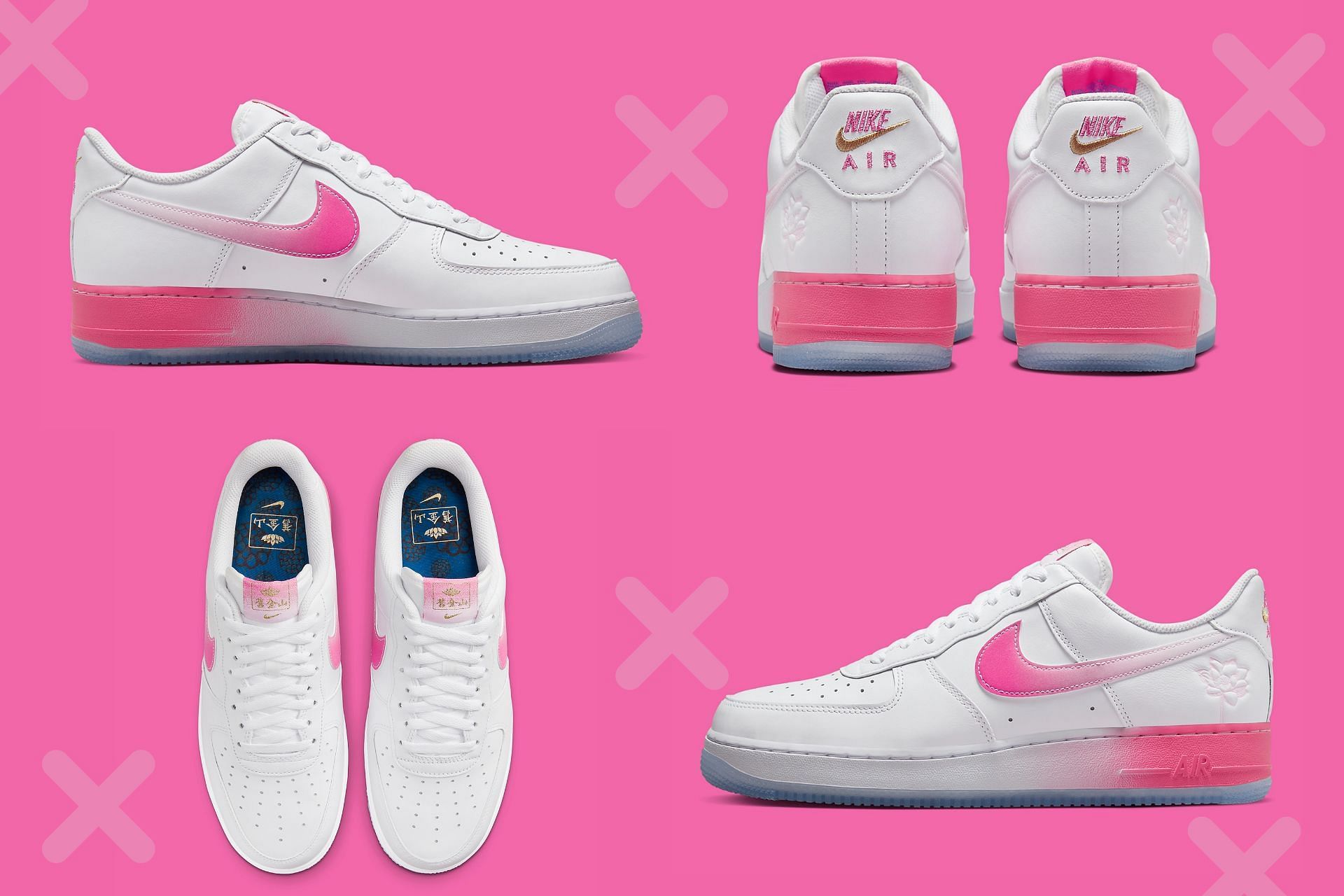 Upcoming Nike Air Force 1 San Francisco Chinatown sneakers, which arrive clad in Pink and White (Image via Sportskeeda)