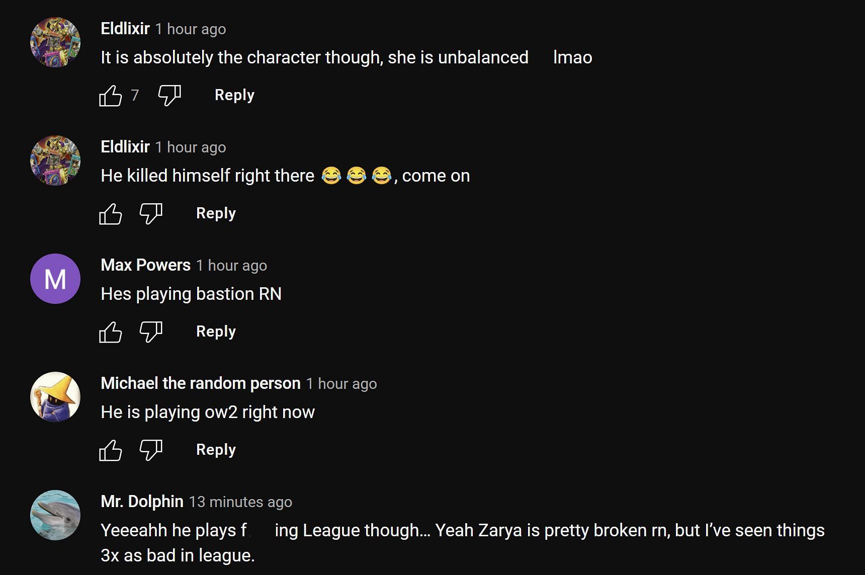 Fans in the YouTube comments section reacting to the streamer rage quitting the game (Image via Daily Tyler1 Clips/YouTube)