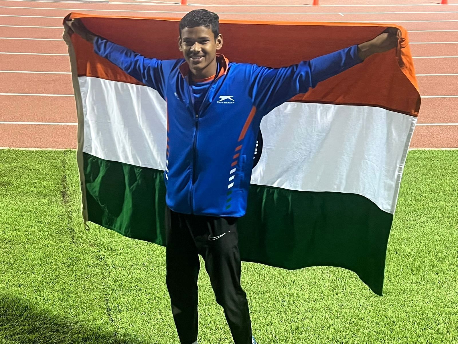 India&rsquo;s Kuldeep Kumar won bronze medal in pole vault at the just concluded Asian Youth Athletics Championships held in Kuwait. Photo credit Kuldeep Kumar