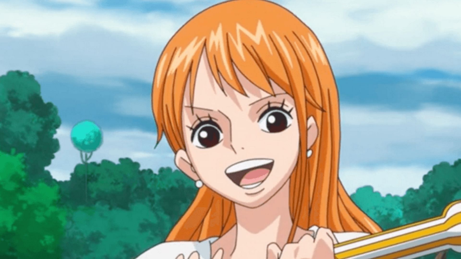 Post-timeskip Nami has long hair in One Piece (Image via Toei Animation)