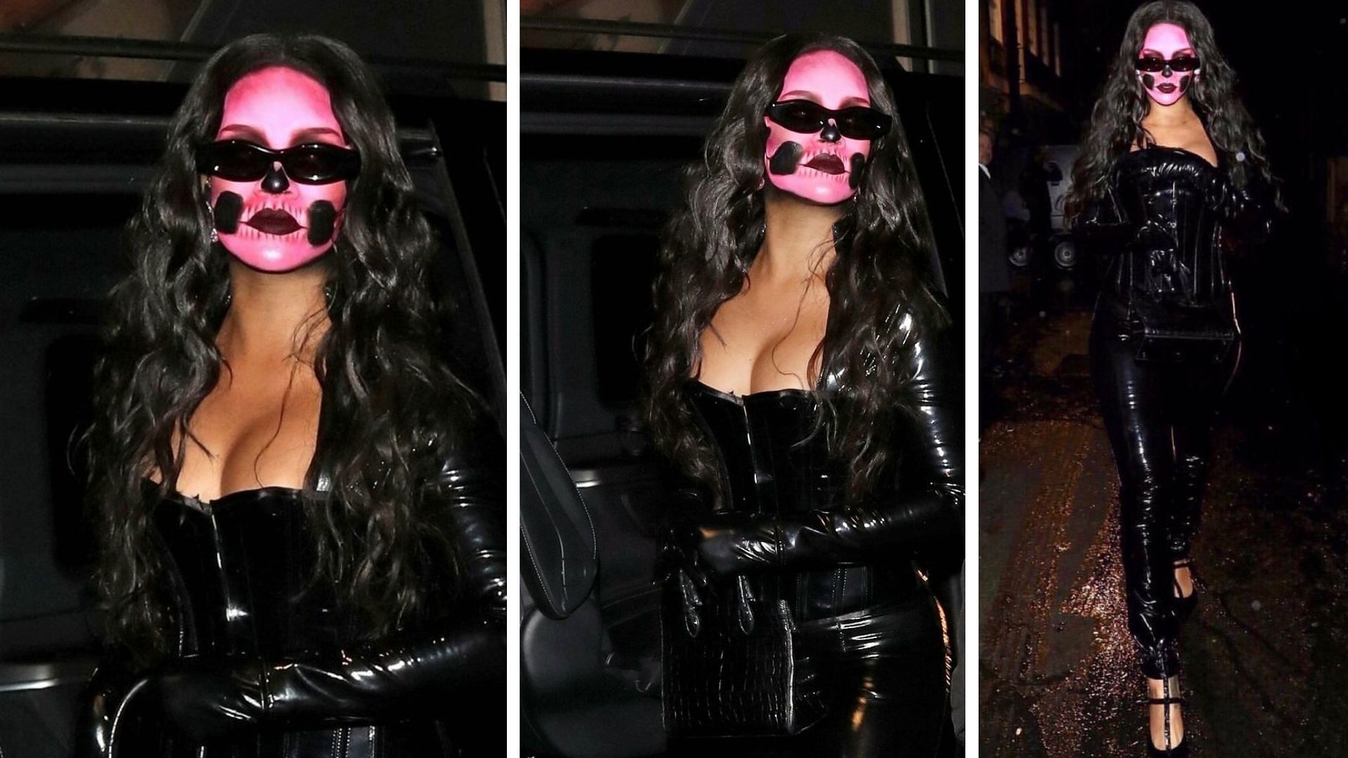 Take a look at the Pink Skull makeup look carried by Rihanna (Image via Twitter/@worldmusicawards)