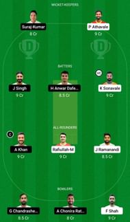 Dream11 Team for Amerat Royals vs Qurum Thunders - Oman D10 League 2022.