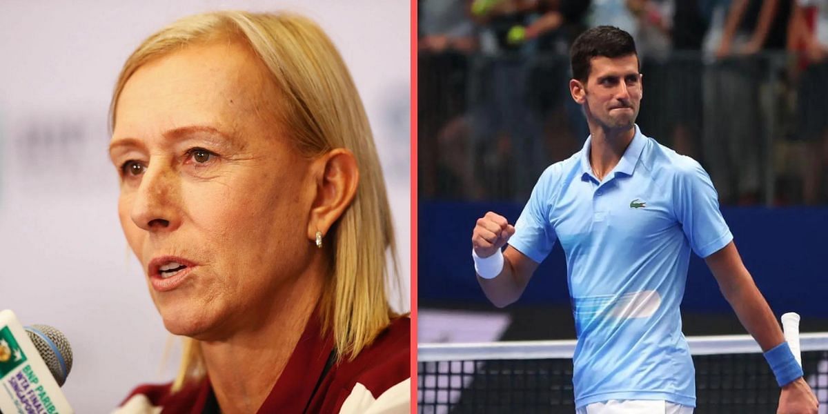 Martina Navratilova was trolled on social media after praising Novak Djokovic