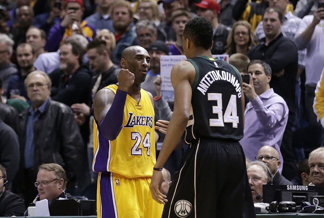 Kobe Bryant and Giannis Antetokounmpo (Photo: Sportsmanor)