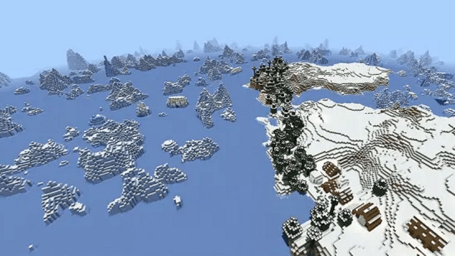 This particular Minecraft seed is perfect for lovers of snowy biomes (Image via Mojang)