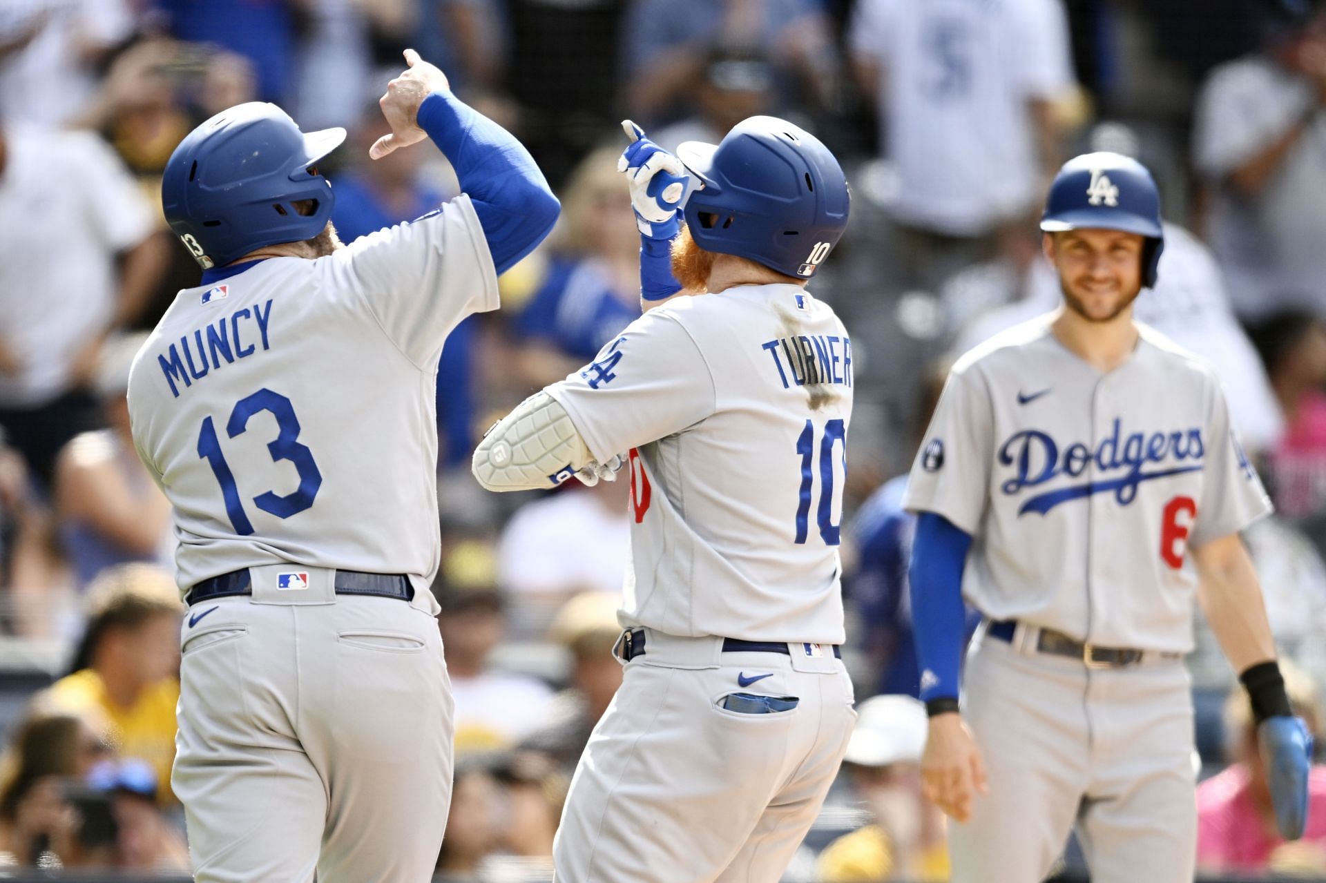 The Los Angeles Dodgers are looking for another sweep of the San Diego Padres in the NLDS.