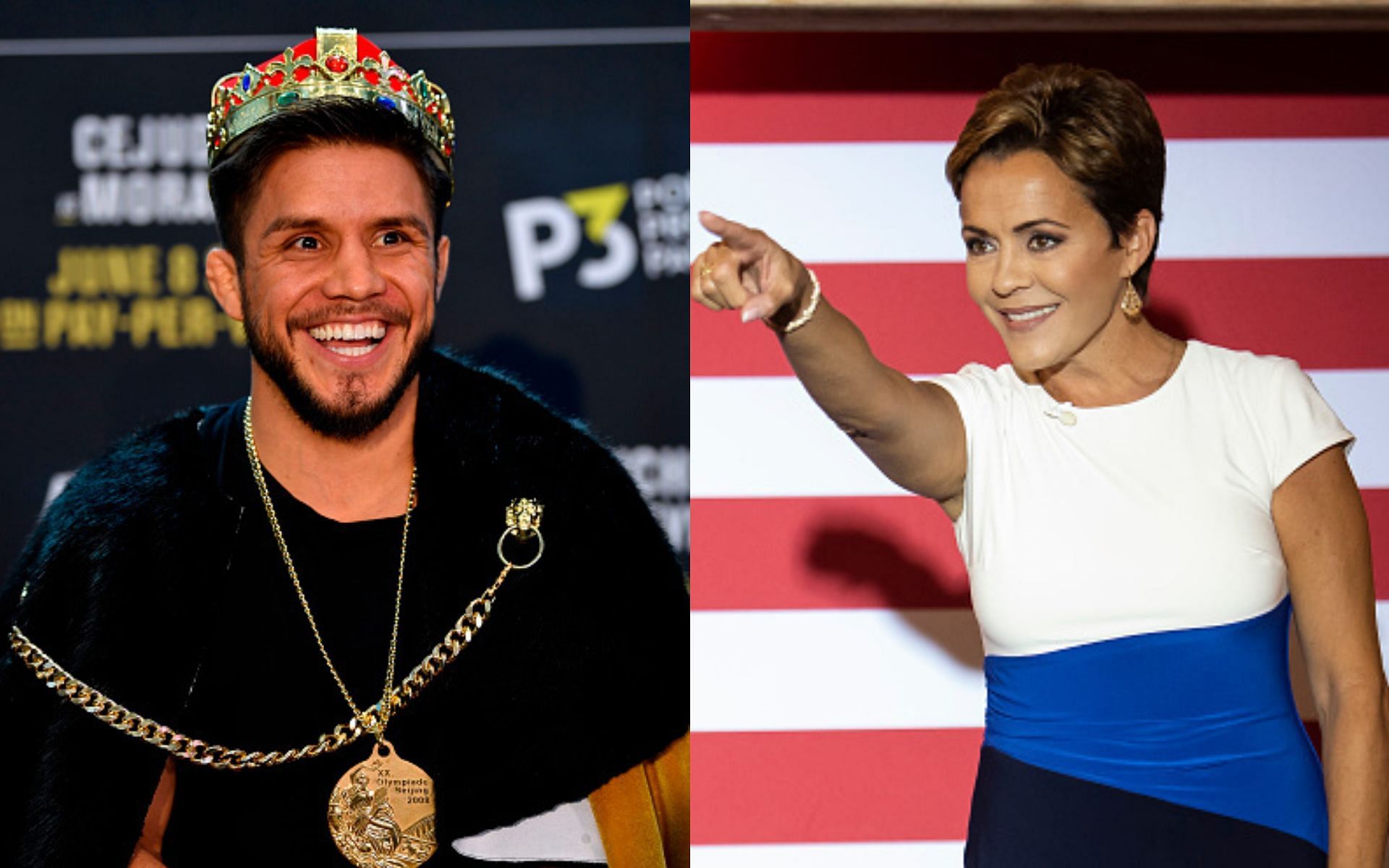 Henry Cejudo (left), Kari Lake (right) [Images courtesy: Getty]