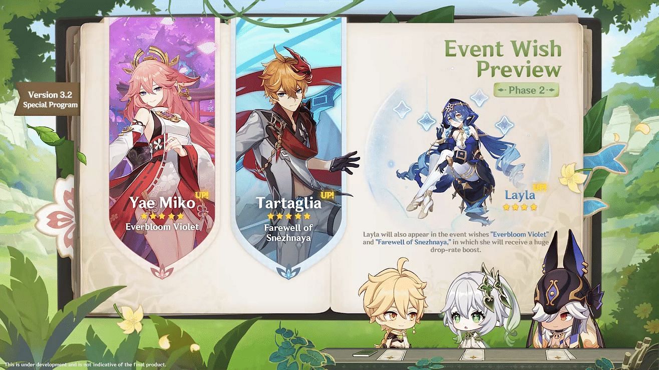Character banners in the second phase (Image via HoYoverse)