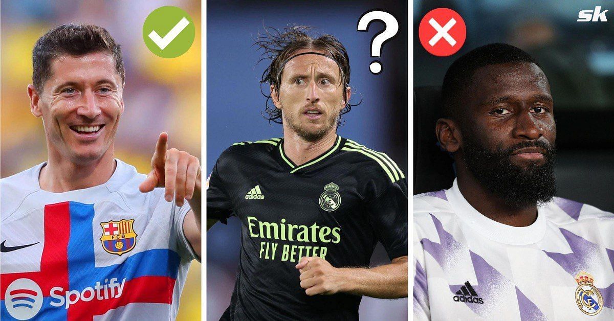 In picture: Robert Lewandowski (left) | Luka Modric (center) | Antonio Rudiger (right)