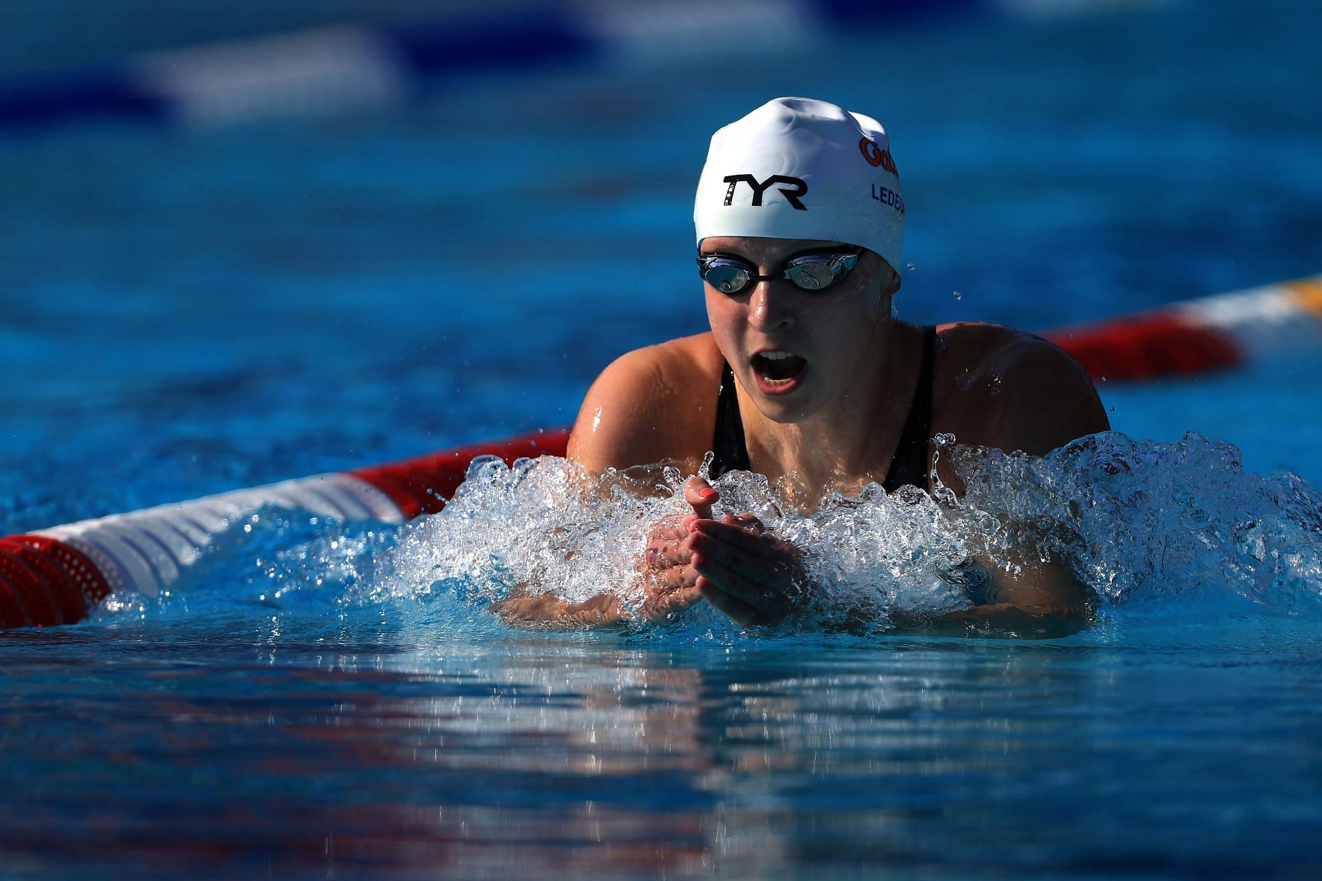 Katie Ledecky (Image via Getty Images/Sean M. Haffey)