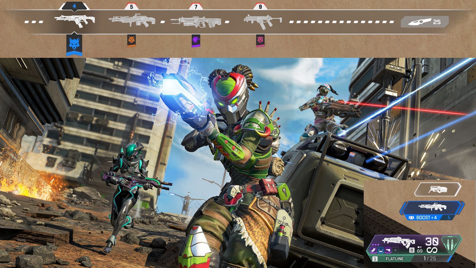 The Gun Run mode features 25 unique weapons to level up through (Image via EA)