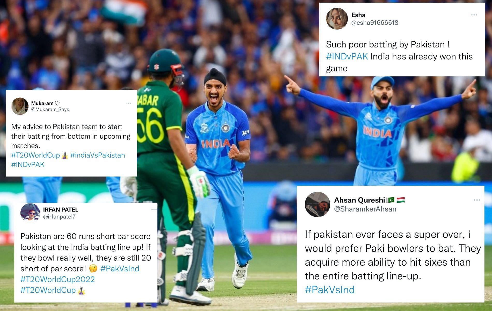 Pakistan posted a target of 160 for India. (Pics: Twitter) 