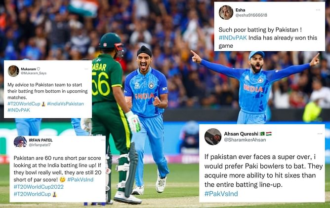 IND vs PAK 2022: "Yahan bowlers hi batting aur bowling dono krte hai" - Fans hilariously troll Pakistan batters for underwhelming show against India