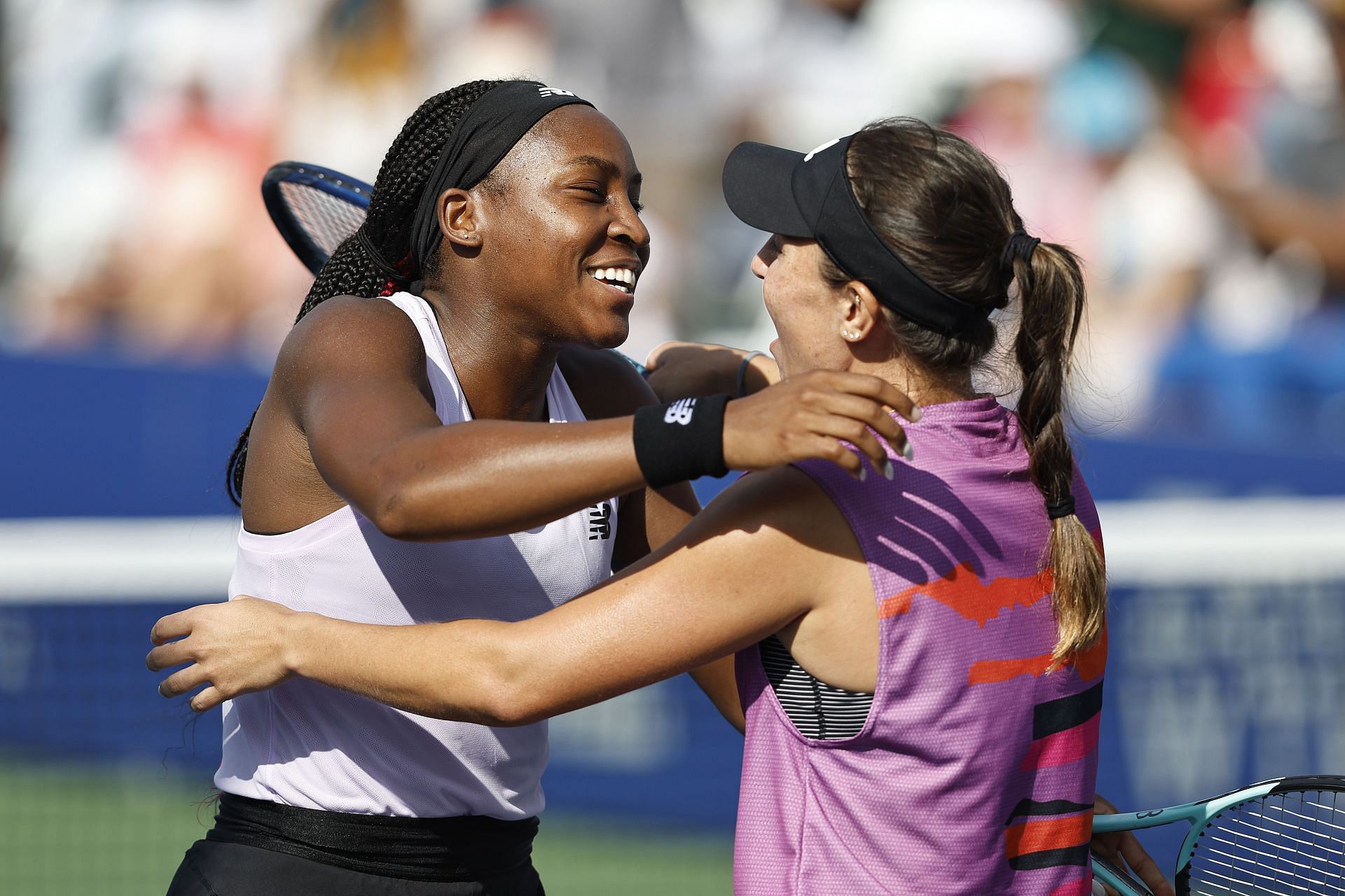 Coco Gauff and Jessica Pegula at the San Diego Open - Day 7