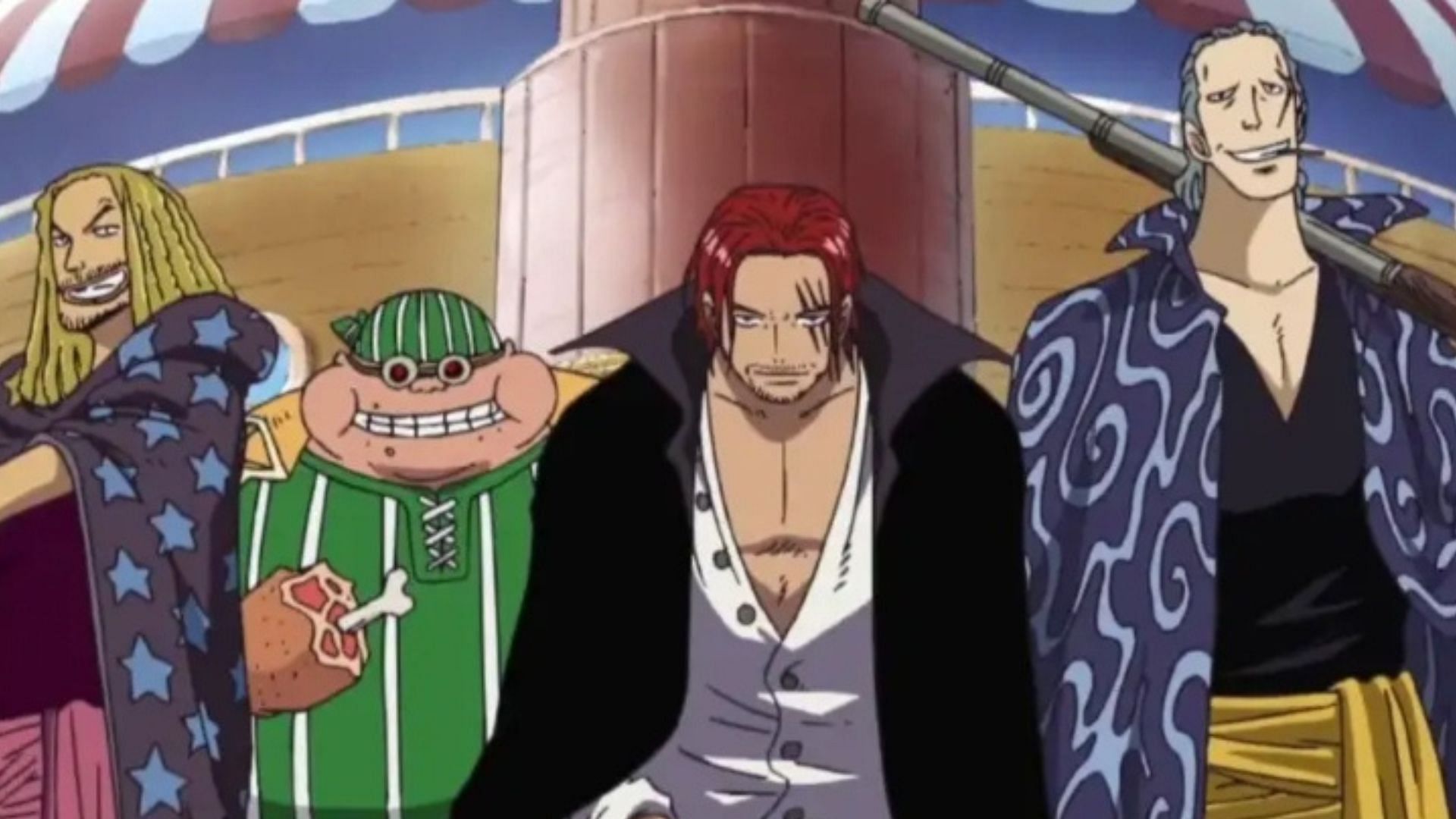 Red Hair Pirates as seen in the One Piece anime (Image via Toei Animation)