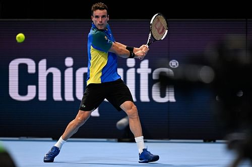 Roberto Bautista Agut at the 2022 Swiss Indoors.