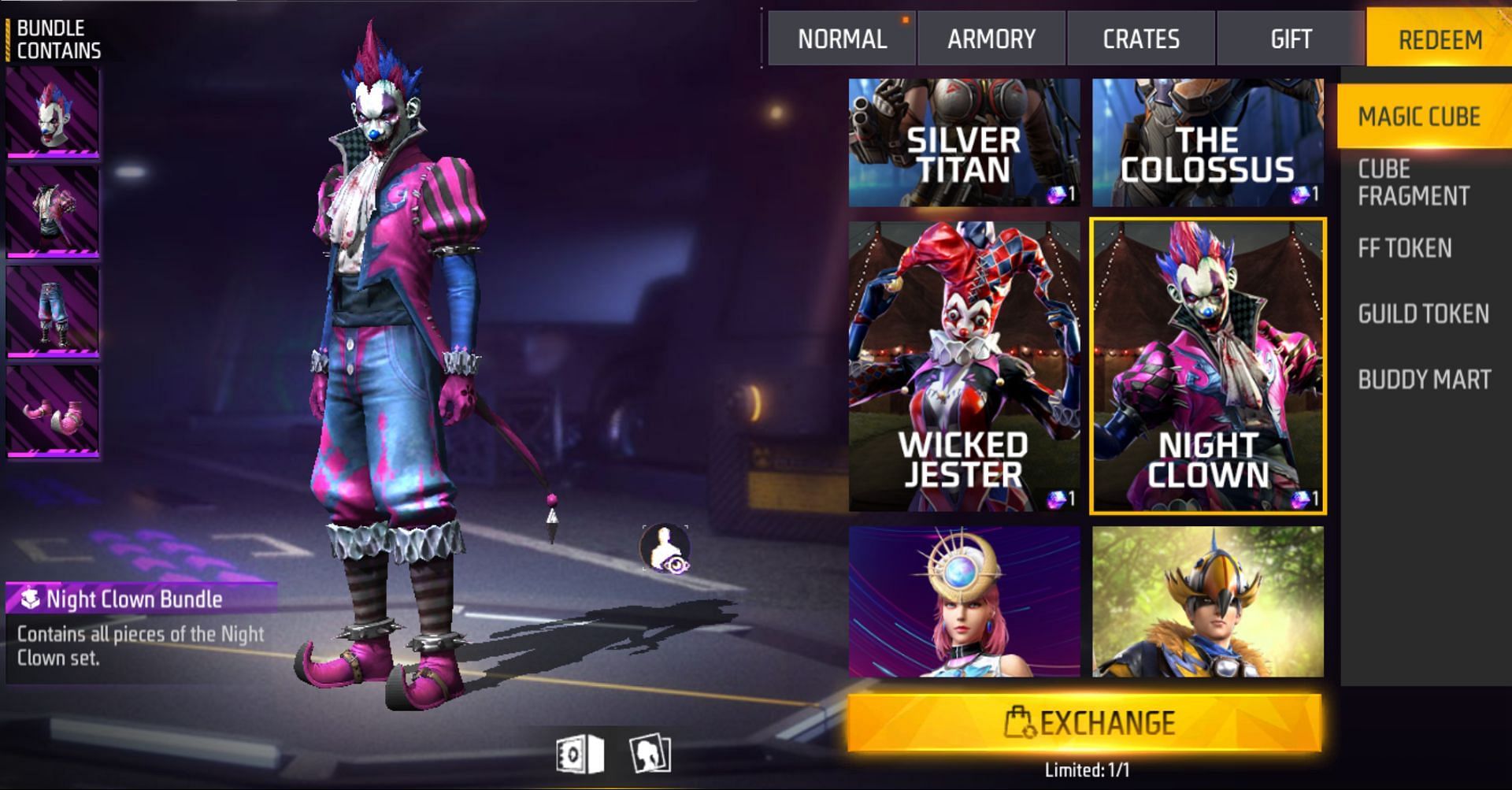 Night Clown (Image via Garena)