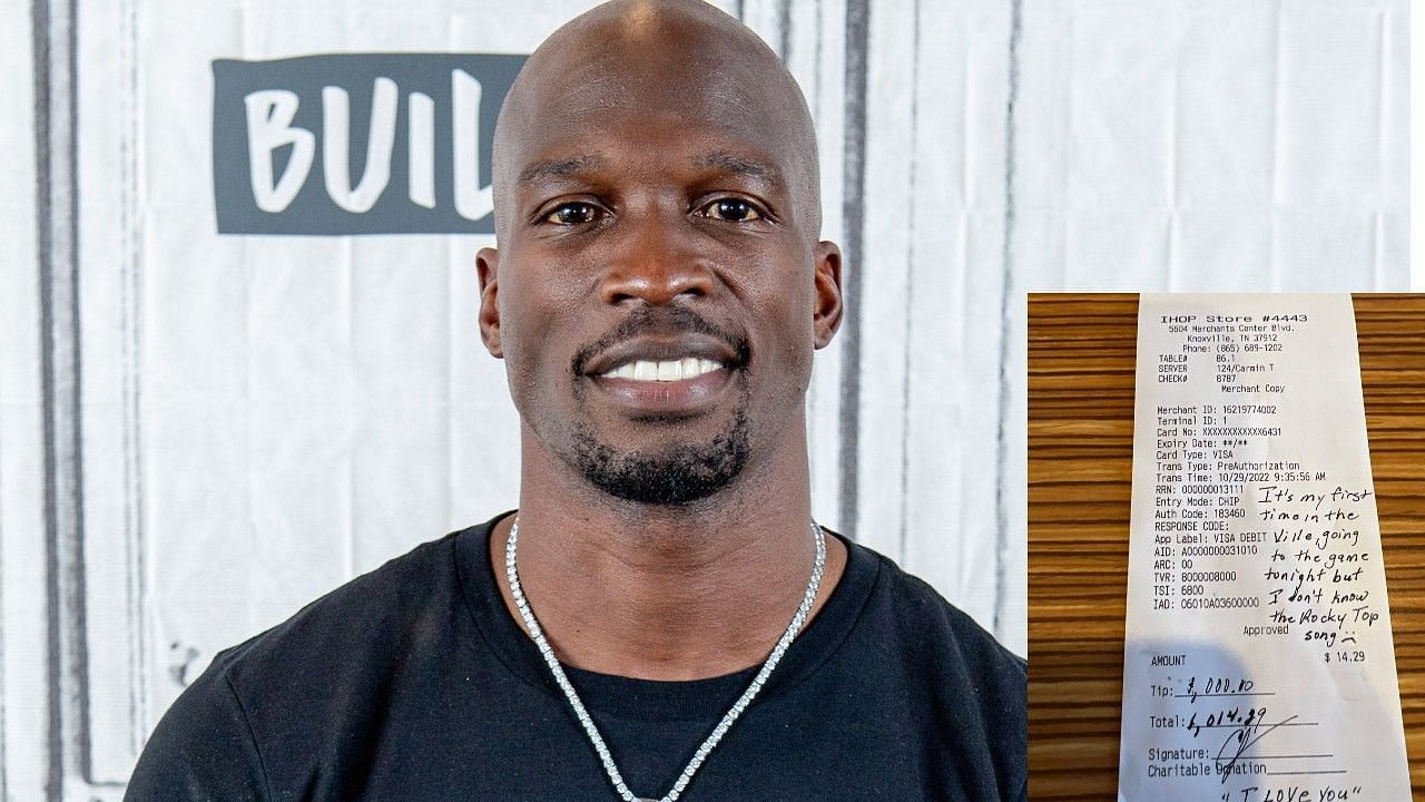 Chad &quot;Ochocinco&quot; Johnson gave a generous tip on Saturday morning while visiting an IHOP in Knoxville, Tennessee. 