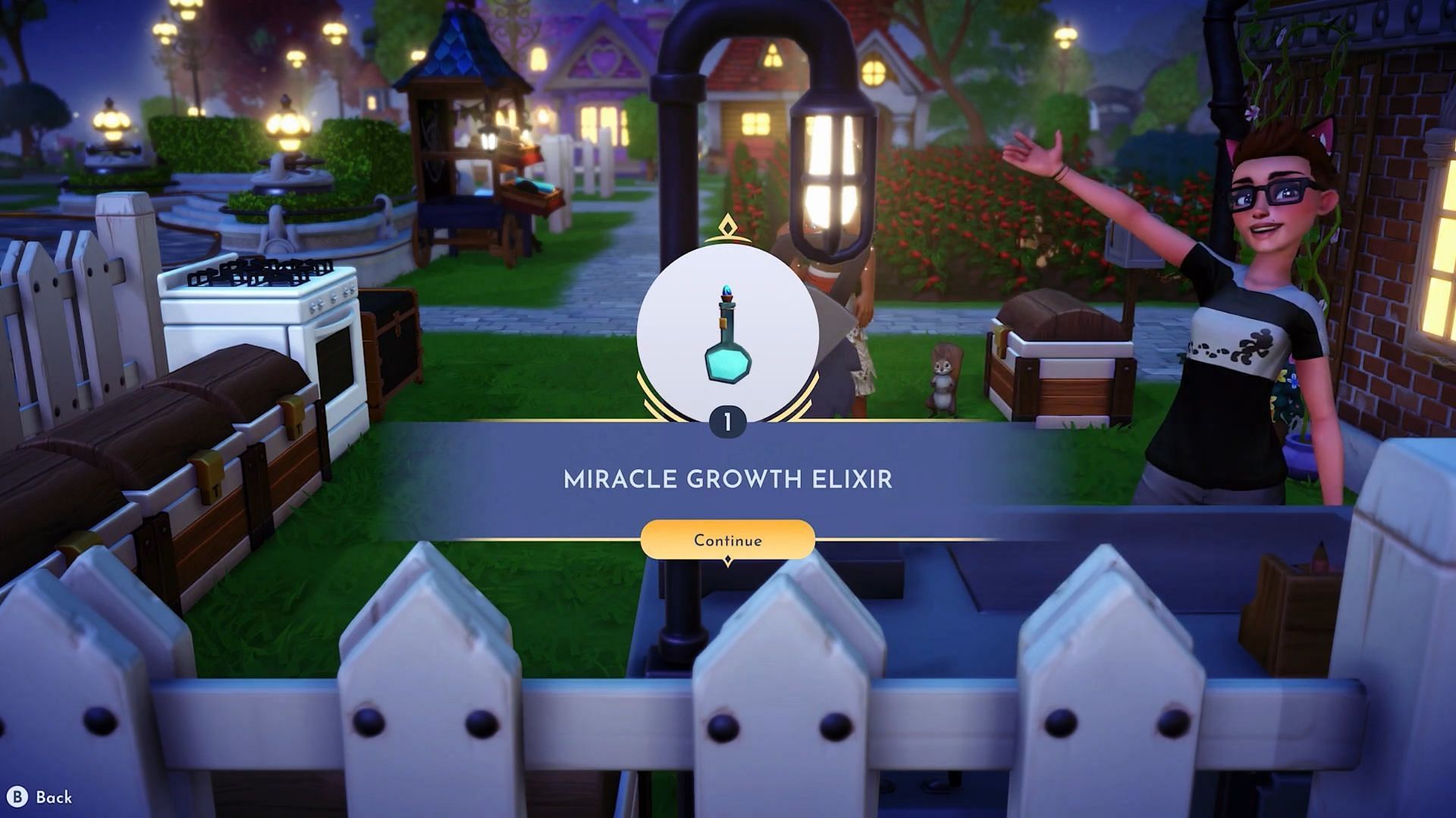 Crafting the Miracle Growth Elixir in Disney Dreamlight Valley (Image via YouTube/MirrajGaming)
